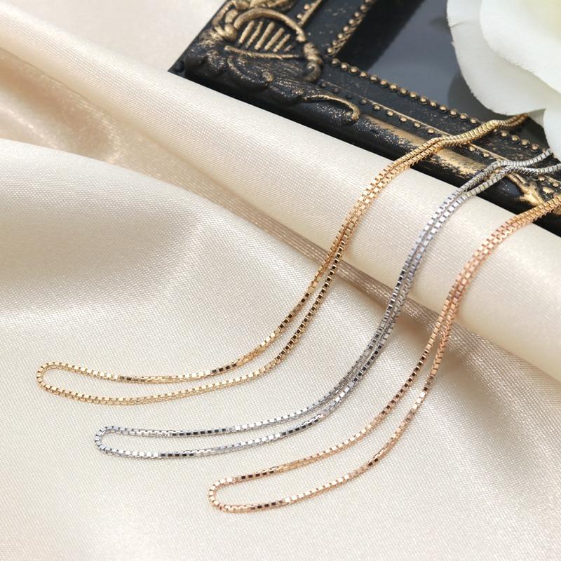 美品/K18WGネックレス Jeweluce（ジュエルーチェ） K18 YG/WG/PG ベネチアン 幅1.0mm 40cm