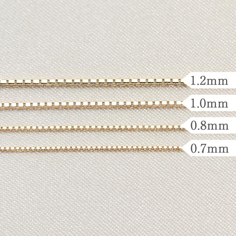 K18 YG/WG/PG　ベネチアン 幅1.2mm 40cm 45cm 50cm 選べる　長さ調節 ネックレス ペンダント 18金 18K プレゼント 資産 誕生日 ギフト 記念日 ゴールドの画像