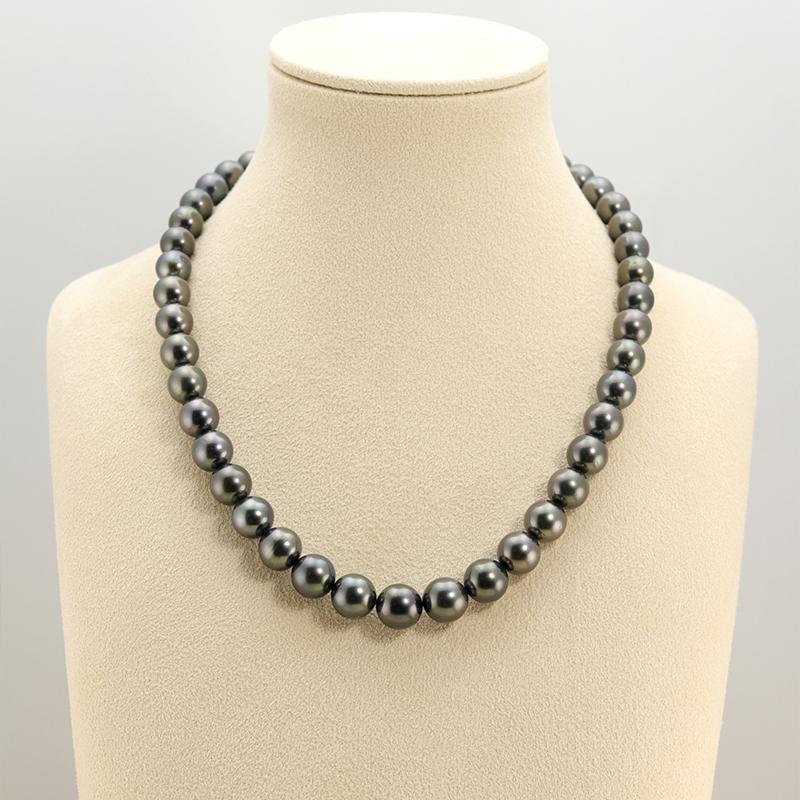 Jeweluce 黒蝶真珠 8.0-10.0mm グラデーション ネックレス Jeweluce 黒蝶真珠 8.0-10.0mm グラデーション ネックレス