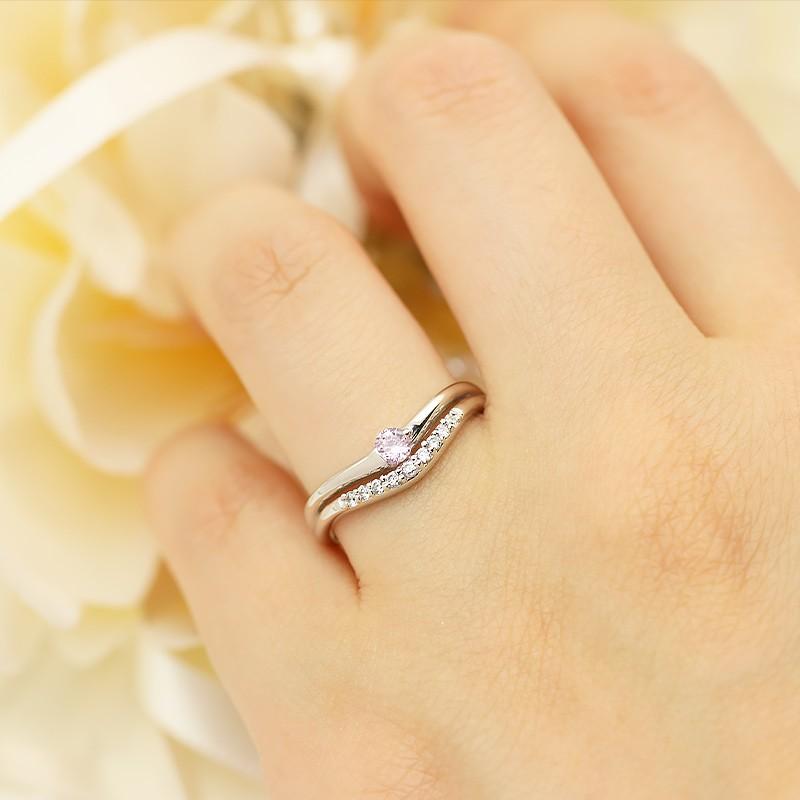 Jeweluce ピンクダイヤモンド 0.07ct Pink Dia リング プラチナ Jeweluce ピンクダイヤモンド 0.07ct Pink Dia リング プラチナ
