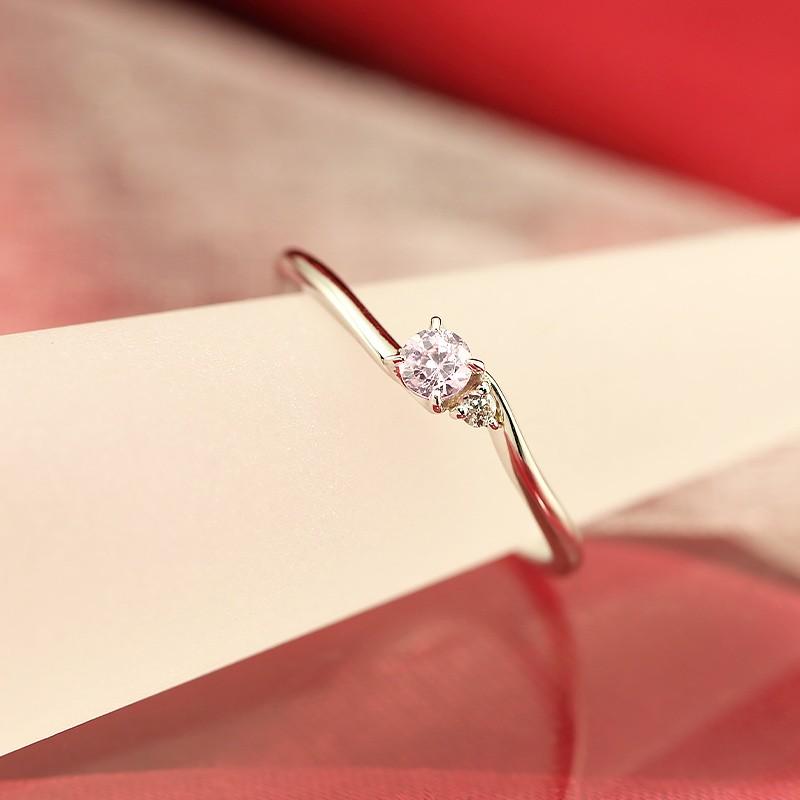 Jeweluce ピンクダイヤモンド 0.08ct Pink Dia リング プラチナ pt950 