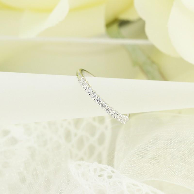 ★人気★0.20ct ダイヤモンド エタニティ リング プラチナ pt950 ダイヤ 指輪 Hカラー SIクラス 人気 華奢 シンプル ファッション アクセサリー 爆買の画像