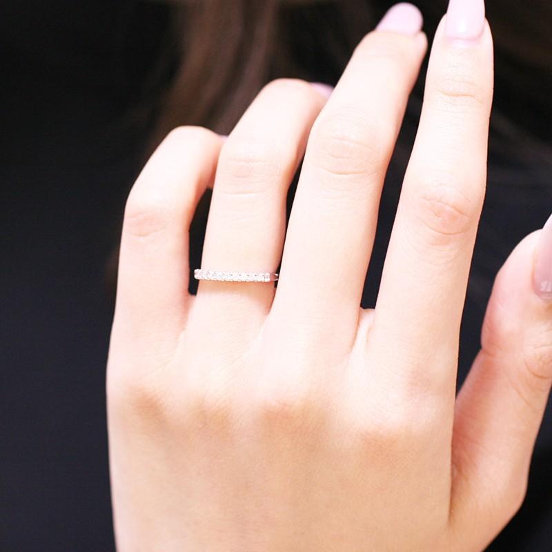 ★人気★0.20ct ダイヤモンド エタニティ リング プラチナ pt950 ダイヤ 指輪 Hカラー SIクラス 人気 華奢 シンプル ファッション アクセサリー 爆買の画像