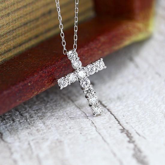 ☆K18WG クロスモチーフ ペンダント☆ 4P0214 **