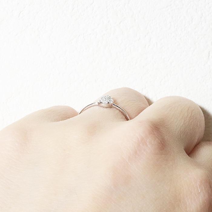 k18 しずく 0.10ct 天然ダイヤモンド リング 指輪 雫 涙 ティア