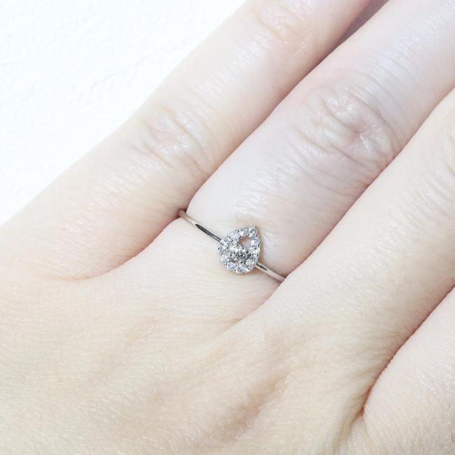 k18 しずく 0.12ct 天然ダイヤモンド リング 指輪 雫 涙 ティア k18 しずく 0.12ct 天然ダイヤモンド リング 指輪 雫 涙 ティア