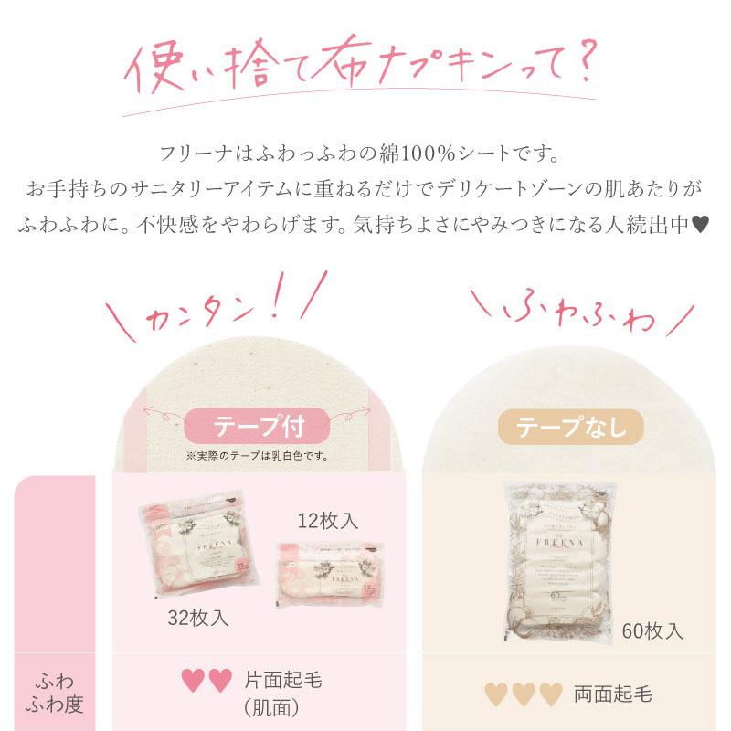 洗えるアイロン無しで常に綺麗！テーブルナプキンフリル新品未使用ベージュ4枚 Amazon | [ジュランジェ] 使い捨て布ナプキン フリーナ テープなし