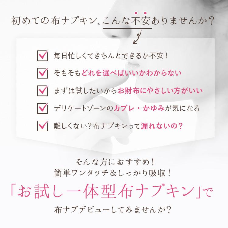 布ナプキン 日本製 [ お試し一体型5枚セット メール便送料無料] Mサイズ 多い日昼用 24.5cm 透湿防水布 生理用ナプキン｜jewlinge｜09