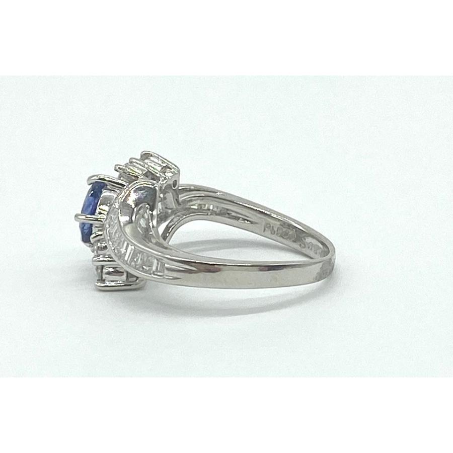 Sapphire Pt900サファイヤ ダイヤモンドリング NO.117549 : JEX宝石