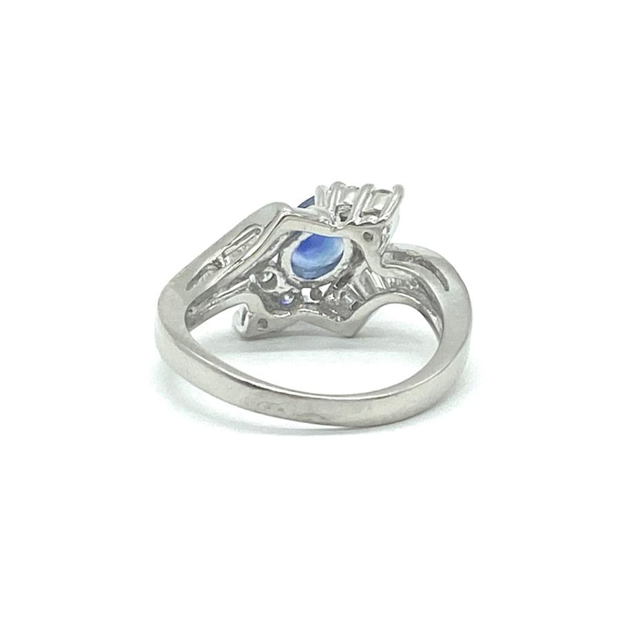 Sapphire Pt900サファイヤ ダイヤモンドリング NO.117549 : JEX宝石