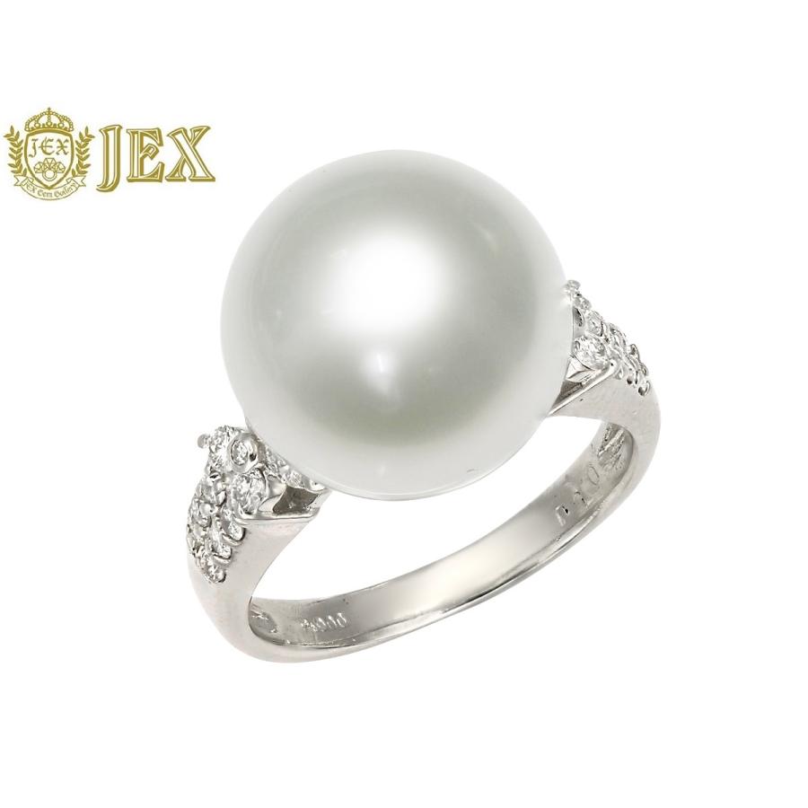 South Sea Pearl Pt900白蝶パール ダイヤモンドリング NO.121844 : JEX 
