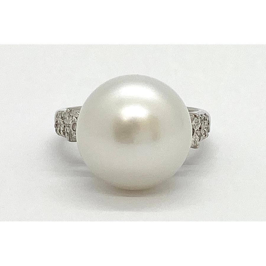 South Sea Pearl Pt900白蝶パール ダイヤモンドリング NO.121844 : JEX 