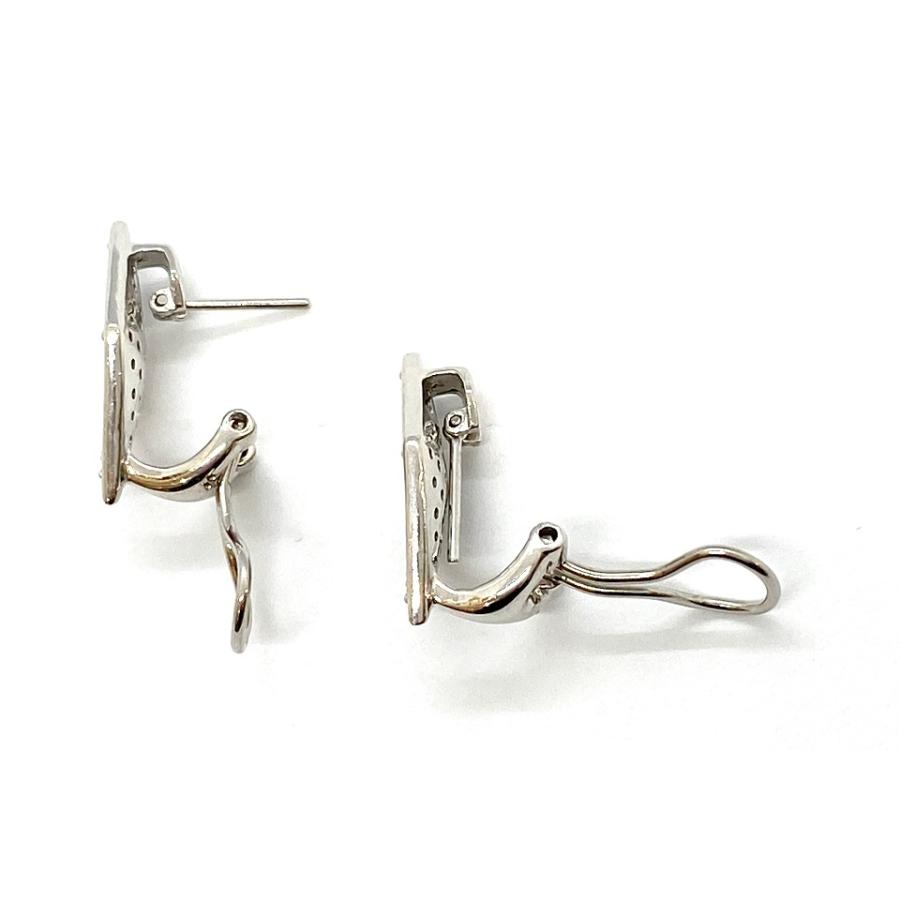 Diamond K18WGダイヤモンドピアス兼イヤリング NO.127470 : JEX宝石  