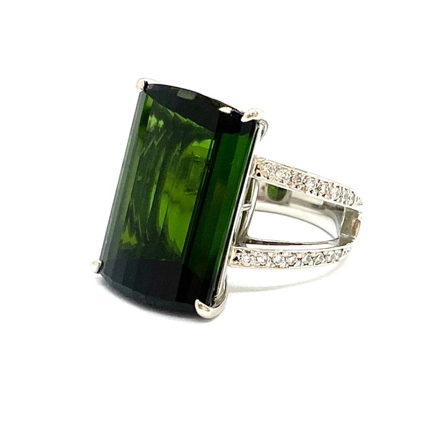 Green Tourmaline Pt900 グリーントルマリン ダイヤモンドリング No 