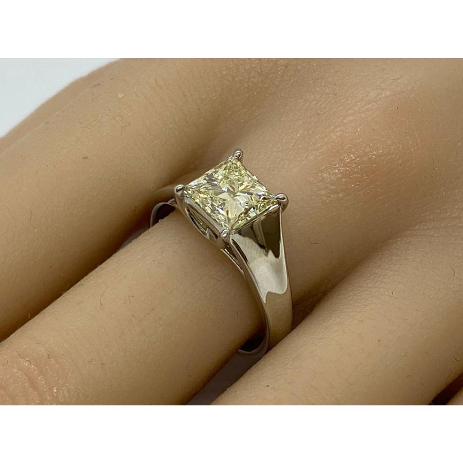 VERY LIGHT YELLOW-VS1 Pt900イエローダイヤモンドリング NO.127987