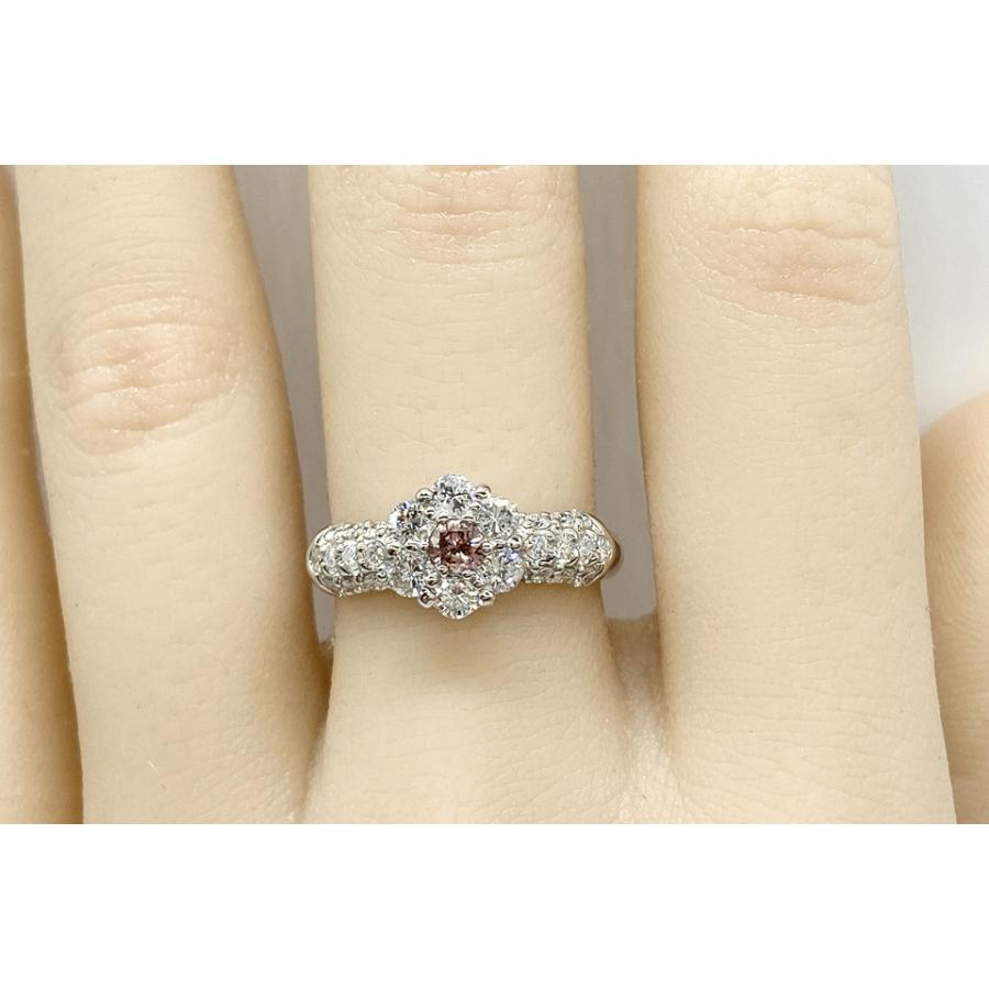 FANCY INTENSE PINK Pt900ピンク カラーレスダイヤモンドリング NO