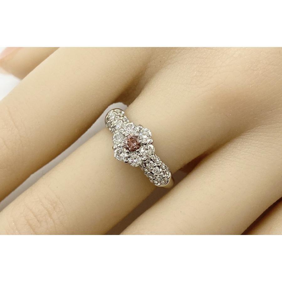 FANCY INTENSE PINK Pt900ピンク カラーレスダイヤモンドリング NO