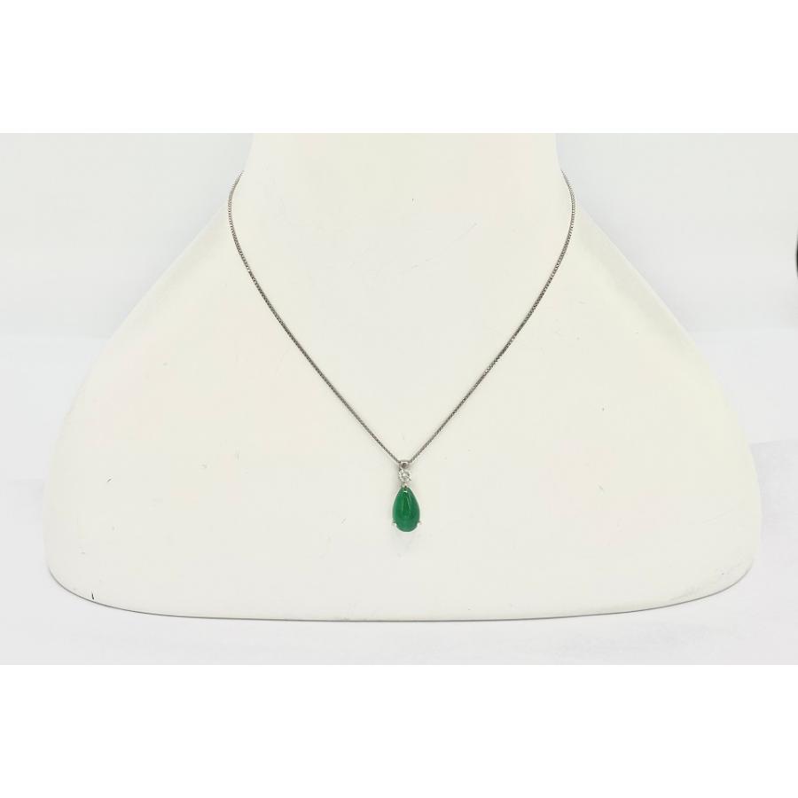Pt900 エメラルド ダイヤモンド ペンダント Emerald Pt900 850NC エメラルド ダイヤモンドペンダント NO.304173