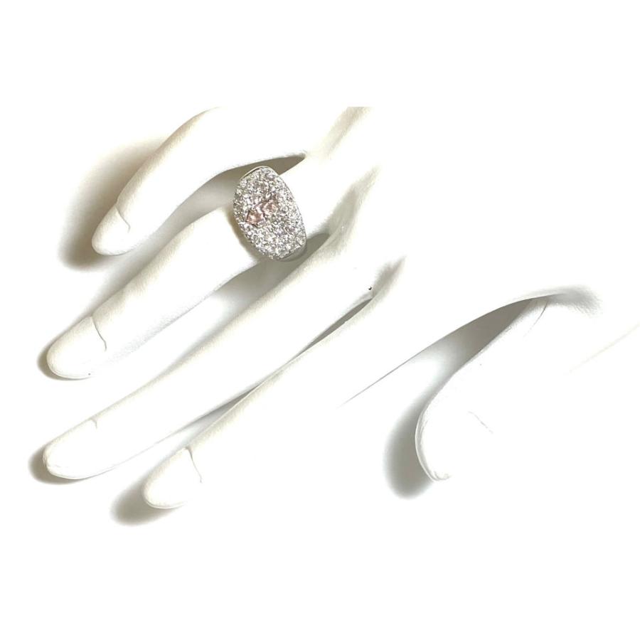 Pink Diamond Pt900ピンク カラーレスダイヤモンドリング NO.304379