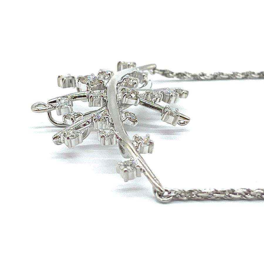 K18WG ダイヤモンド ネックレス K18WG ホワイトゴールド ダイヤモンド ペンダント ネックレス