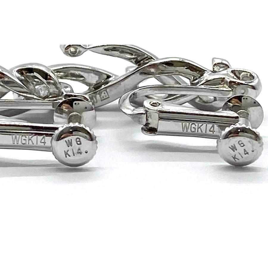 BLUERIVER ブルーリバー Pt900 K14WG 留具 ダイヤモンドイヤリング NO  