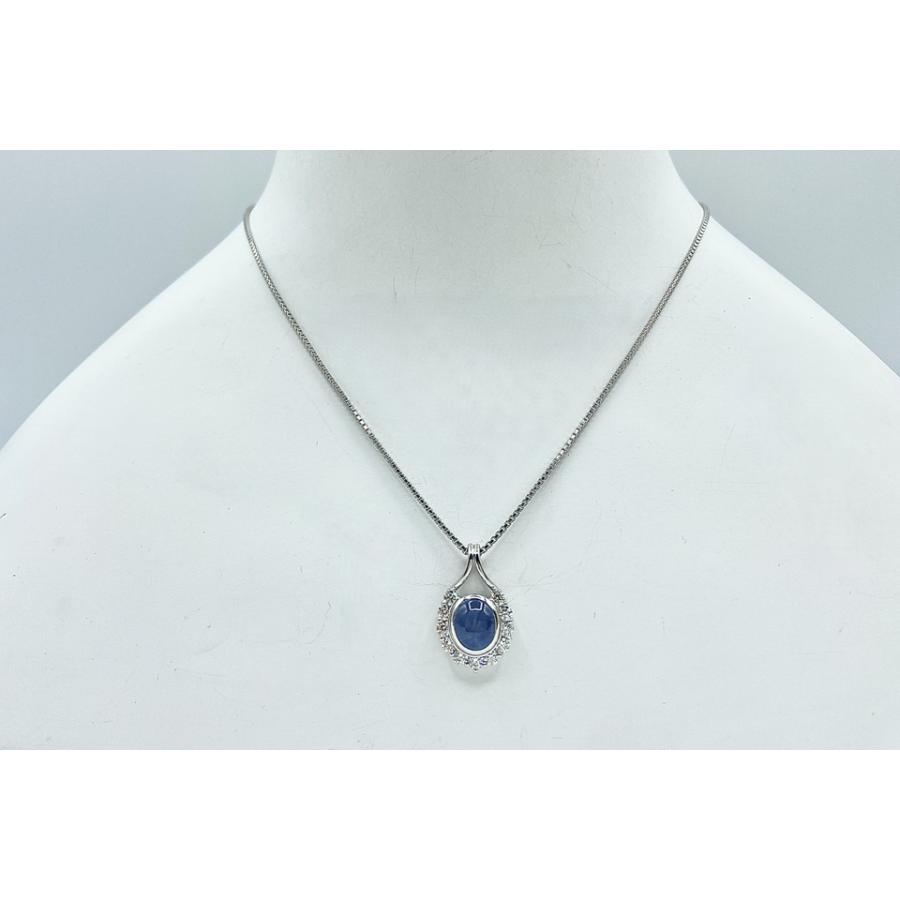 Star Sapphire Pt900 850 NC スターサファイヤ ダイヤペンダント NO 