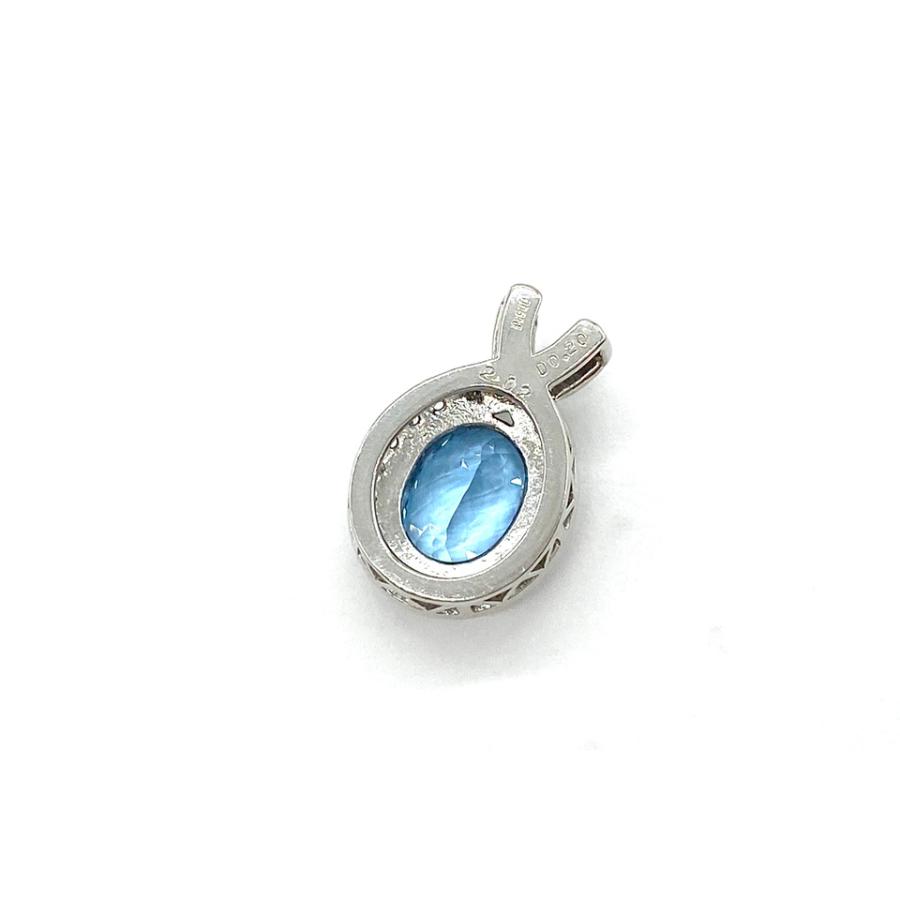 Aquamarine Pt900アクアマリン ダイヤモンドペントップ NO.305340 
