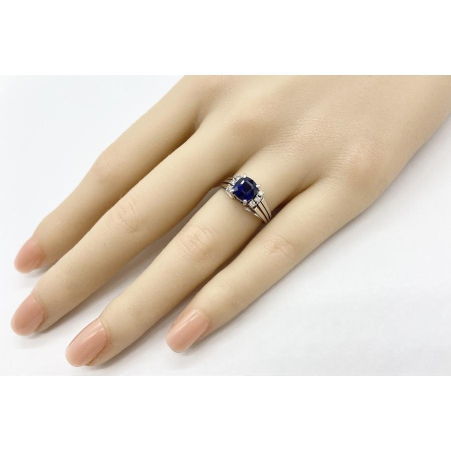 Sapphire Pt900サファイヤ ダイヤモンドリング NO.305456 : JEX宝石