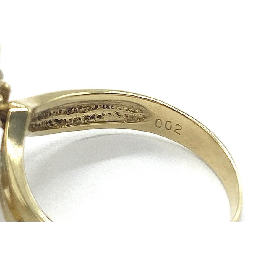 Blue Topaz K18ブルートパーズ ダイヤモンドリング NO.49036