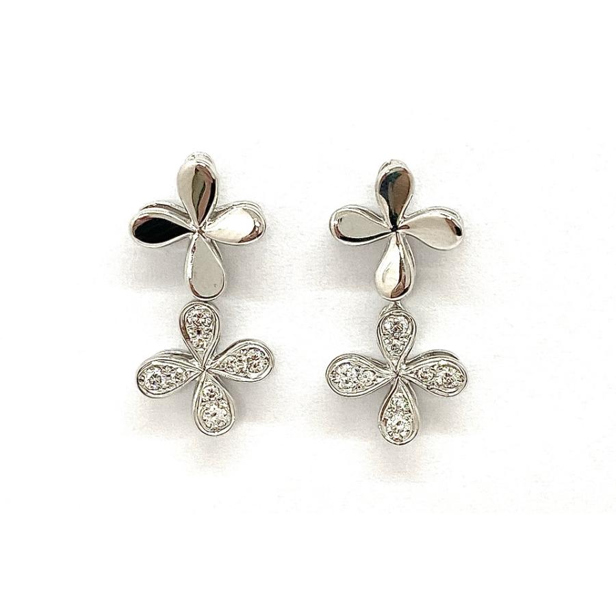 MIKIMOTO【ミキモト】 K18WGダイヤモンドピアス NO.61679-B : 61679-j  