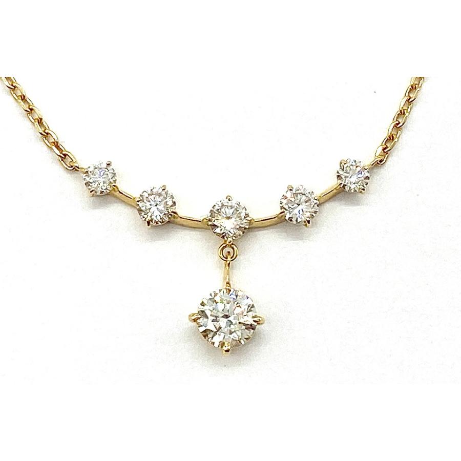 k18ダイヤネックレス。 ダイヤモンド ダイヤモンドネックレス 0.21ct 18金 ゴールド k18