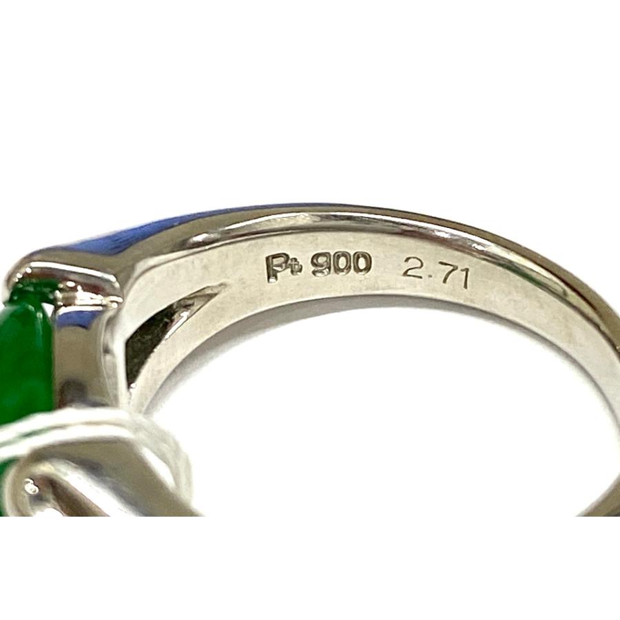 Jadeite Pt900翡翠 ダイヤモンドリング NO.62117 : JEX宝石ギャラリー 