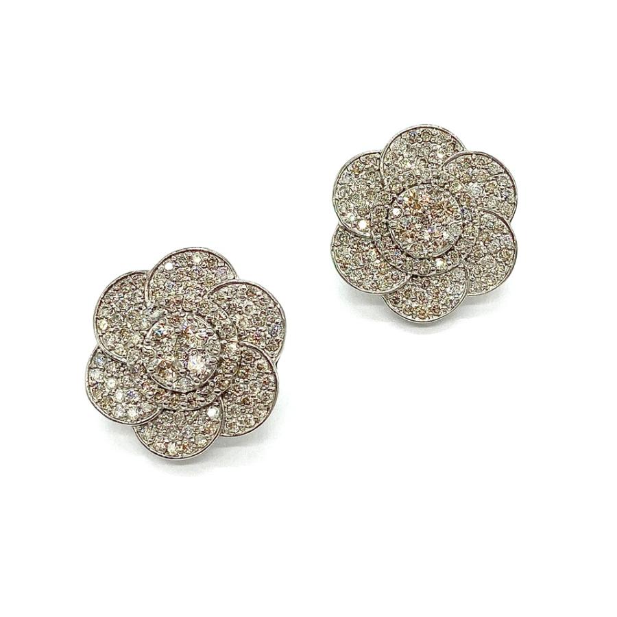 Brown Diamond K18WGブラウンダイヤモンドピアス NO.62206 : JEX