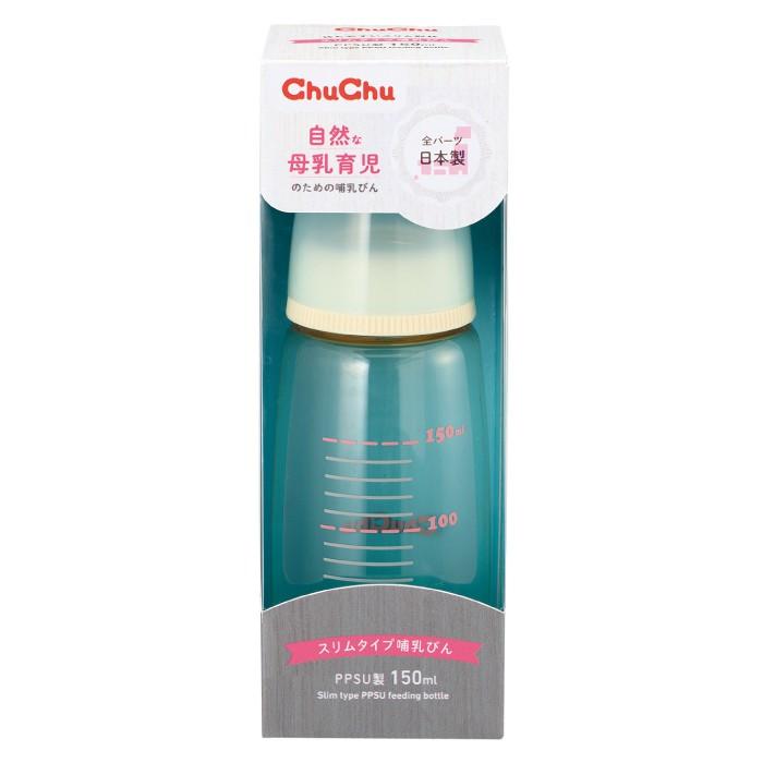 チュチュベビー 哺乳瓶 スリムタイプ プラスチック製 PPSU 150mL 日本