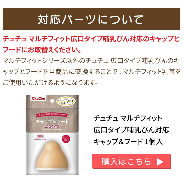 チュチュベビー 哺乳瓶 マルチフィット 広口タイプ プラスチック