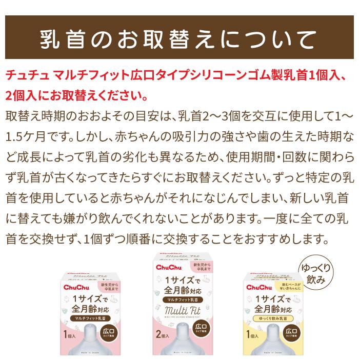 チュチュベビー 哺乳瓶 マルチフィット 広口タイプ 耐熱ガラス製哺乳