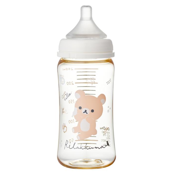 哺乳瓶 プラスチック製哺乳びん リラックマ マルチフィット 広口タイプ 240mL 日本製 チュチュ ChuChu ジェクス  爆買 | チュチュベビー | 01
