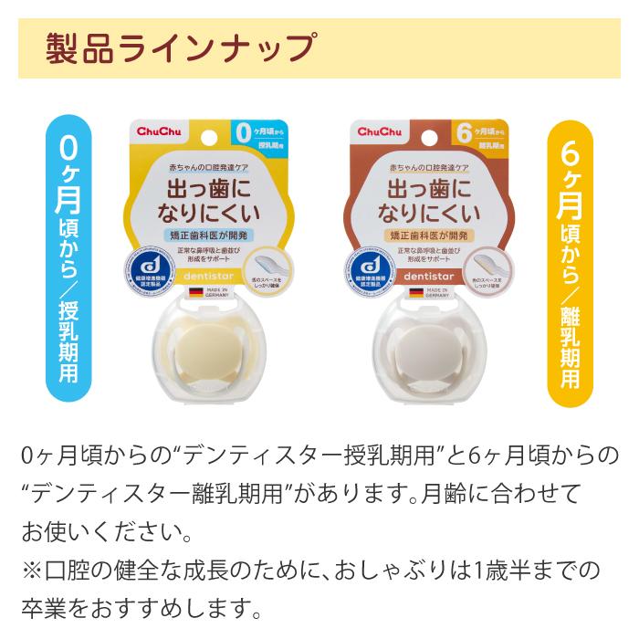 チュチュベビー おしゃぶり デンティスター [離乳期用:6ヶ月頃から