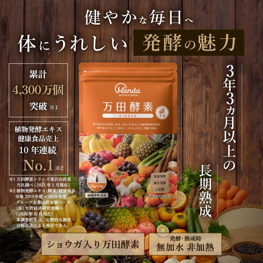 万田酵素 2個セット GINGER（ジンジャー） ペースト（分包）タイプ 2.5