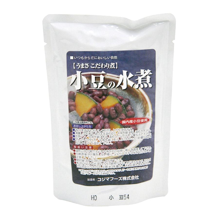 【メール便送料無料！】国内産　小豆の水煮　230ｇ×3袋セット（コジマフーズ）｜jf-foods