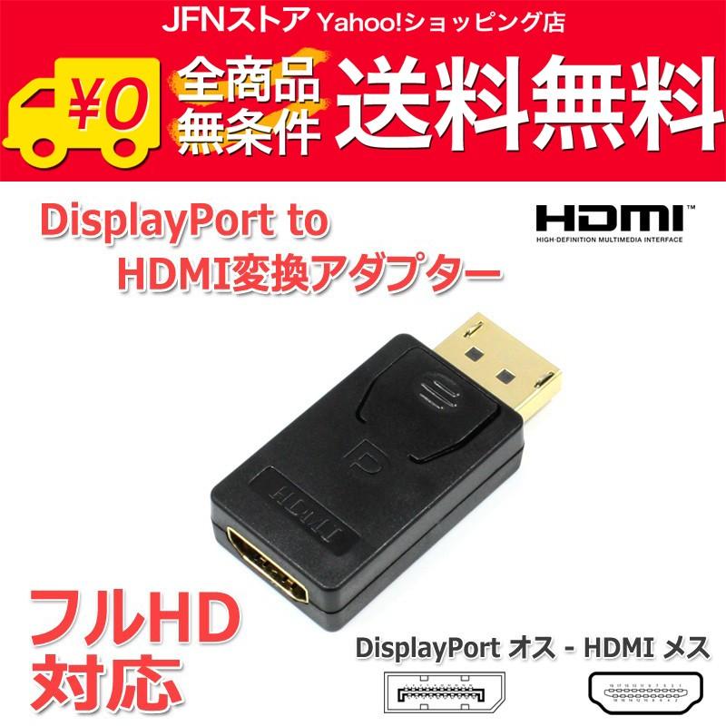送料無料/ DisplayPort to HDMI変換アダプター フルHD対応[金メッキ] | 