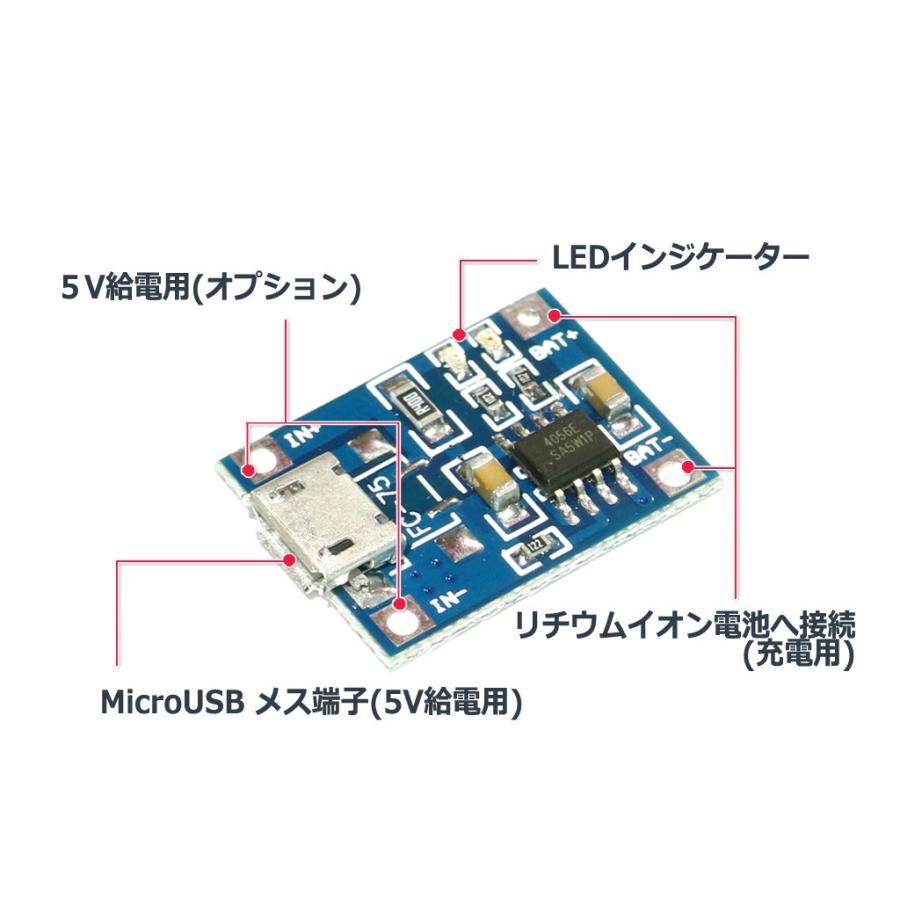 送料無料/ リチウムイオン充電池用 充電器 充電モジュール 充電基板MicroUSB 18650バッテリー 1A : JFNストア  ヤフーショッピング店 - 通販 - Yahoo!ショッピング