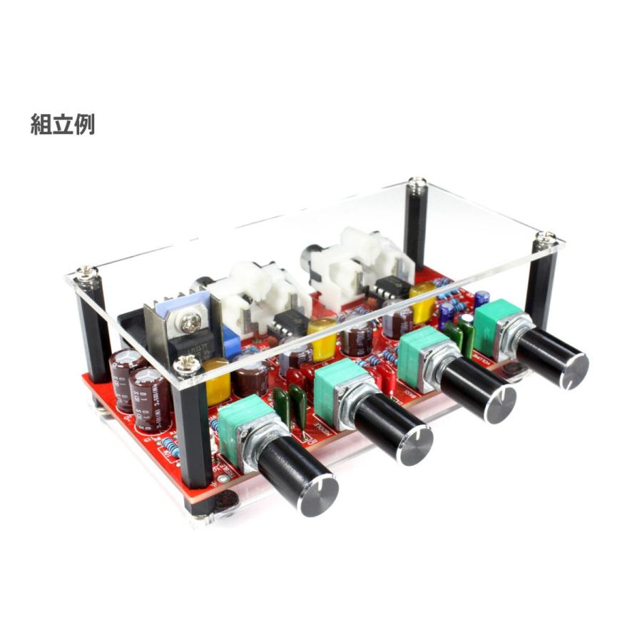 送料無料/ [NE5532搭載 トーンコントロール機能付きプリアンプ自作
