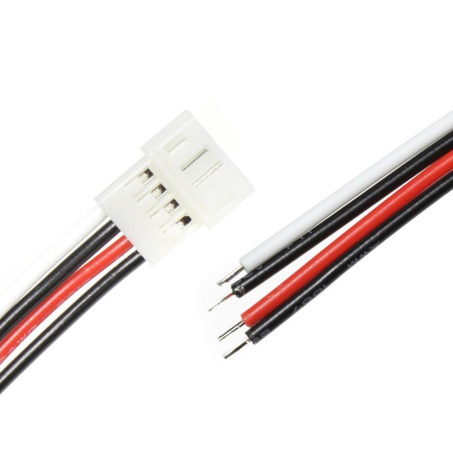 送料無料/ 4Pin 2mmピッチ PHコネクタ付き 特注強化ケーブル20cm 4本