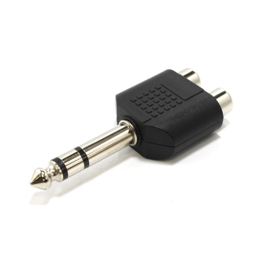 送料無料/ 6.3mm標準プラグ-RCA変換アダプター 6.3mm標準プラグ-RCA