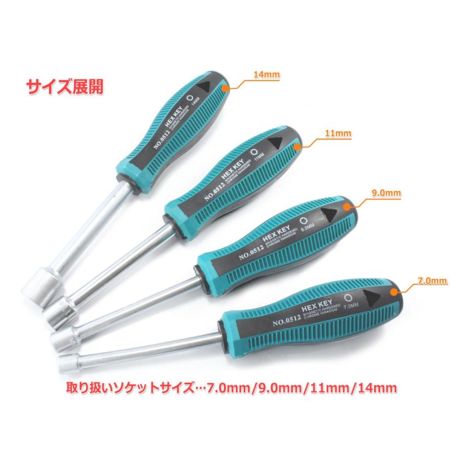 送料無料/ 7mm(M4)六角レンチ ドライバータイプ 六角ドライバー