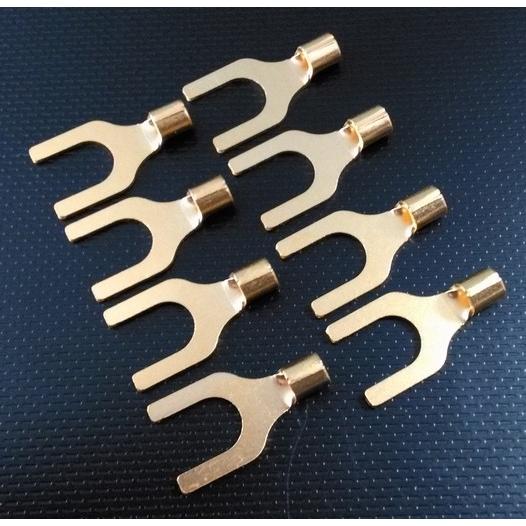 Ｙラグ端子　純正　ＷＢＴー０６８１Ｃｕ　４本組(レンチ付属) Yラグ端子 純正 WBTー0681Cu 4本組✕2セット Yラグ端子