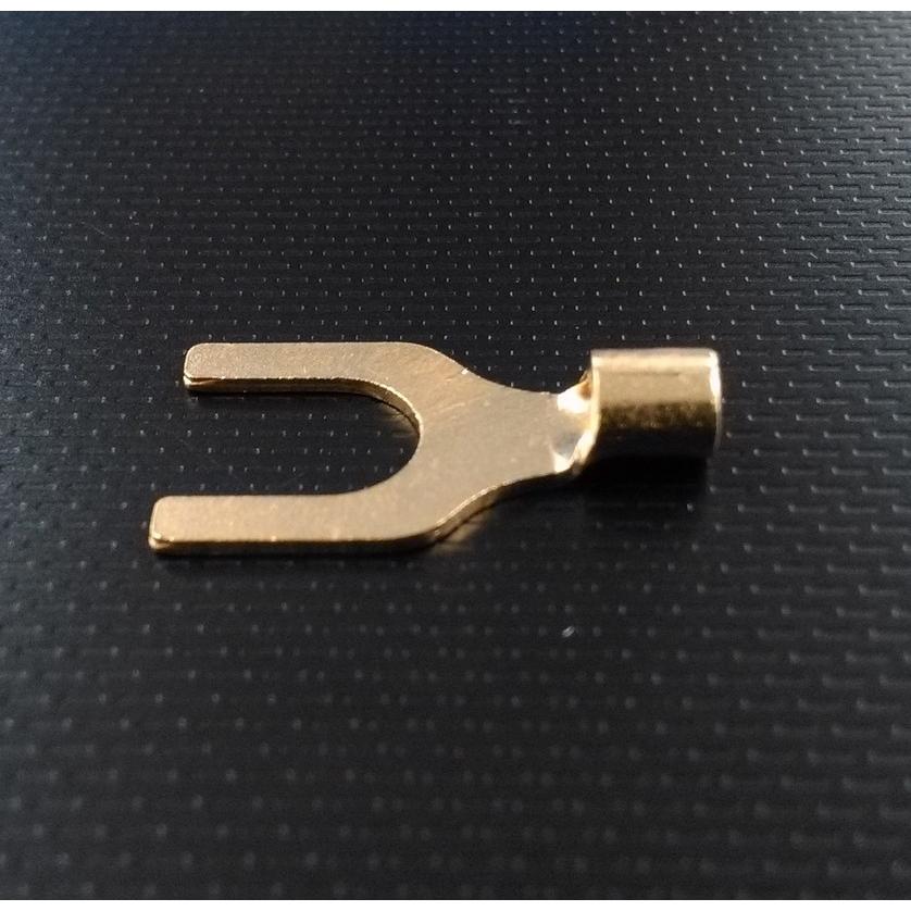 スピーカーケーブル用 金めっき圧着端子（Y型／Yラグ／F型） 8個セット