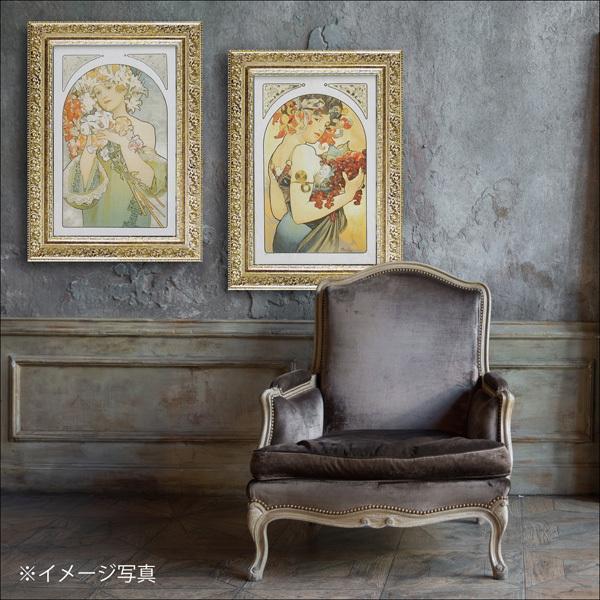 JHA 絵画 インテリア 油絵 額入り 世界の名画 アルフォンス・ミュシャ
