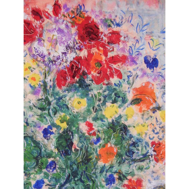 絵図 室内装飾 油彩 額入り口・入口 額絵 領域の雄篇 シャガール「胸花 ドゥ フルール」一種独特先だつもの産業 W540×H640 金-CH-18 日本製 脂ひな型